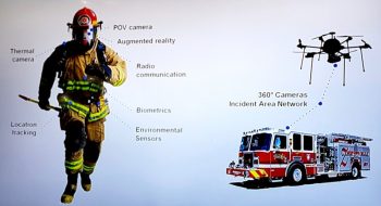  A connected firefighter